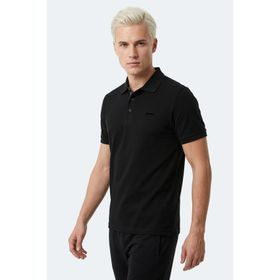 Slazenger ZODIACS Erkek Polo Yaka Siyah Tişört