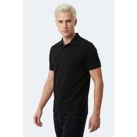 Slazenger ZODIACS Erkek Polo Yaka Siyah Tişört