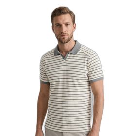 Slazenger ZOLL Erkek Polo Yaka Beyaz/Gri Tişört