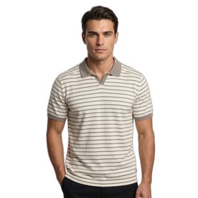 Slazenger ZOLL Erkek Polo Yaka Beyaz/Kahve Tişört