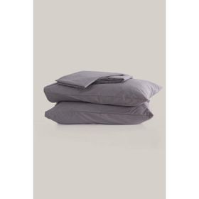 Sleeptown Çift Kişilik Antrasit Çarşaflı Pamuk Nevresim Takımı 200 x 220 cm