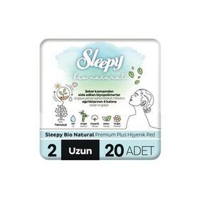 Sleepy 1 Bio Natural Premium Plus 20'lı Uzun Hijyenik Ped