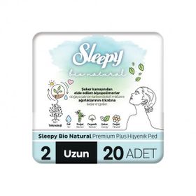 Sleepy 1 Bio Natural Premium Plus 20'lı Uzun Hijyenik Ped