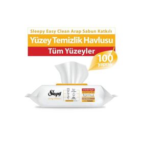 Sleepy 100'lü Easy Clean Arap Sabunu Katkılı Yüzey Temizlik Havlusu