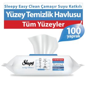 Sleepy 100'lü Easy Clean Çamaşır Suyu Katkılı Yüzey Temizlik Havlusu