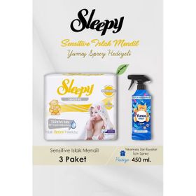 Sleepy 150 Adet Sensitive Islak Mendil+ Lilyum Oda Kokusu