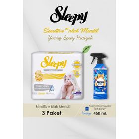 Sleepy 150 Adet Sensitive Islak Mendil+ Lilyum Oda Kokusu