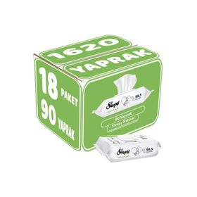 Sleepy 18x90 lı Natural Yenidoğan 1620 Yaprak Plastik Kapaklı Islak Havlu Mendil
