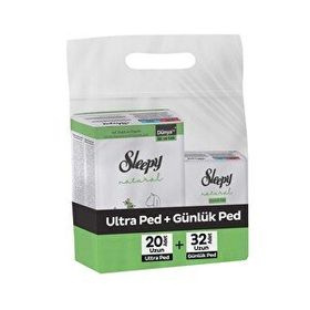 Sleepy 20'li Natural Ultra Uzun+32'li Uzun Günlük Ped