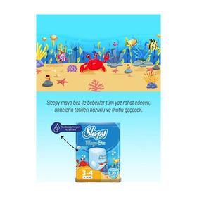 Sleepy 3-4 Numara 100 Adet Mayo Bebek Bezi