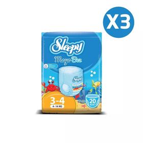 Sleepy 3-4 Numara 60 Adet Mayo Bebek Bezi