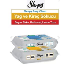 Sleepy 30'lu Kireç Sökücü + 30'lu Yağ Çözücü Yüzey Temizleme Havlusu