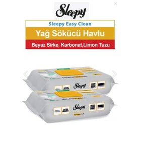 Sleepy 30'lu Kireç Sökücü + 30'lu Yağ Çözücü Yüzey Temizleme Havlusu