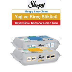 Sleepy 30'lu Kireç Sökücü + 30'lu Yağ Çözücü Yüzey Temizleme Havlusu