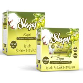 Sleepy 3x50 Adet Zeytinyağlı Islak Mendil