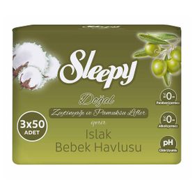 Sleepy 3x50 Adet Zeytinyağlı Islak Mendil