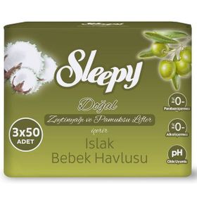 Sleepy 3x50 Adet Zeytinyağlı Islak Mendil