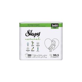 Sleepy 3x60'lı Natural Yenidoğan Islak Havlu