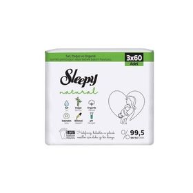 Sleepy 3x60'lı Natural Yenidoğan Islak Havlu