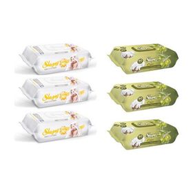 Sleepy 3x90'lı Sensitive + 3x90'lı Zeytinyağlı Islak Havlu
