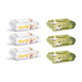 Sleepy 3x90'lı Sensitive + 3x90'lı Zeytinyağlı Islak Havlu