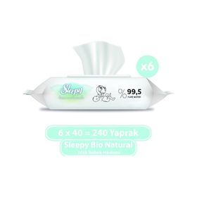 Sleepy 40'lı Yenidoğan Islak Bebek Havlusu (6 adet)