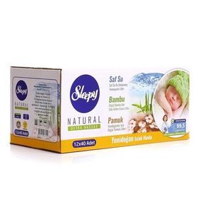 Sleepy 40'lı Yenidoğan Islak Bebek Havlusu (6 adet)