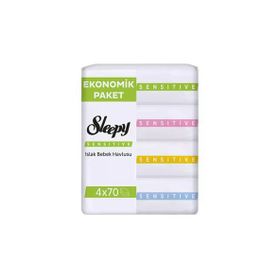 Sleepy 4x70'li Set Sensitive Islak Havlu