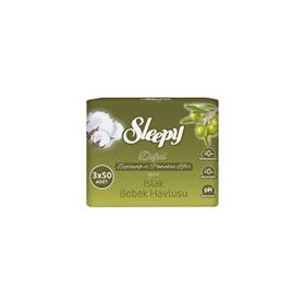 Sleepy 50'li Zeytinyağlı Islak Havlu (3 adet)