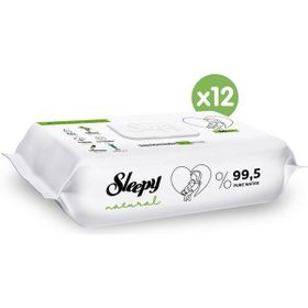 Sleepy 60'lı Natural Yenidoğan Islak Bebek Bakım Havlusu (12 adet)