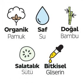 Sleepy 60'lı Natural Yenidoğan Islak Bebek Bakım Havlusu (12 adet)