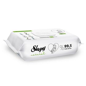 Sleepy 60'lı Natural Yenidoğan Islak Bebek Bakım Havlusu (12 adet)