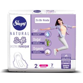 Sleepy 7 Adet Natural Soft Ekstra Yumuşak Uzun Ped
