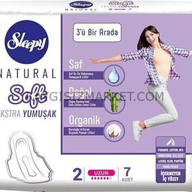 Sleepy 7 Adet Natural Soft Ekstra Yumuşak Uzun Ped