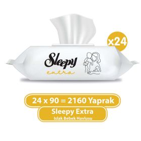 Sleepy 90'lı Extra Islak Bebek Havlusu (12 adet)