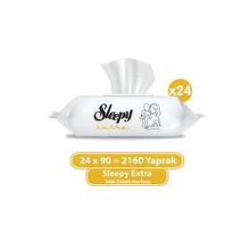 Sleepy 90'lı Extra Islak Bebek Havlusu (12 adet)