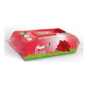 Sleepy 90x20'li Set Gül Plastik Kapaklı Islak Havlu
