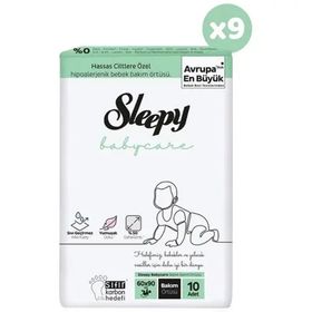 Sleepy Babycare 9x10 Adet Bebek Bakım Örtüsü