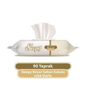 Sleepy Beyaz Sabun Kokulu 90'lı Yaprak Islak Mendil