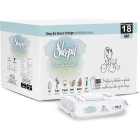 Sleepy Bio Natural 18x40 Yaprak Yeni Doğan Islak Mendil