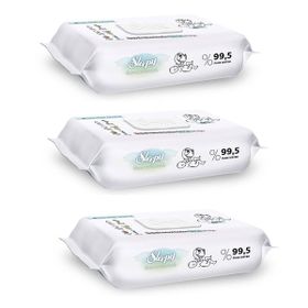 Sleepy Bio Natural 3x40 Yaprak Islak Havlu