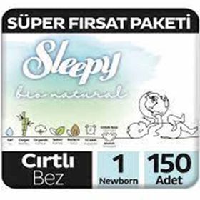 Sleepy Bio Natural No:1 Yenidoğan 150 Adet Bebek Bezi