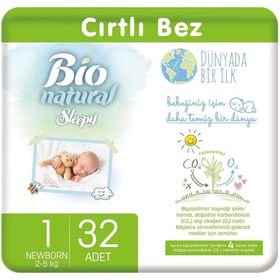 Sleepy Bio Natural No:1 Yenidoğan 32 Adet Bebek Bezi