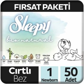 Sleepy Bio Natural No:1 Yenidoğan 50 Adet Bebek Bezi