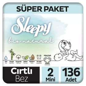 Sleepy Bio Natural No:2 Mini 136 Adet Bebek Bezi