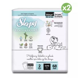 Sleepy Bio Natural No:2 Mini 136 Adet Bebek Bezi