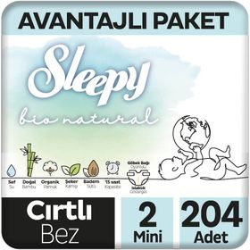 Sleepy Bio Natural No:2 Mini 204 Adet Bebek Bezi