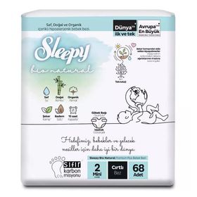 Sleepy Bio Natural No:2 Mini 68 Adet Bebek Bezi