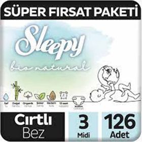 Sleepy Bio Natural No:3 Midi 126 Adet Bebek Bezi