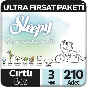 Sleepy Bio Natural No:3 Midi 210 Adet Bebek Bezi
